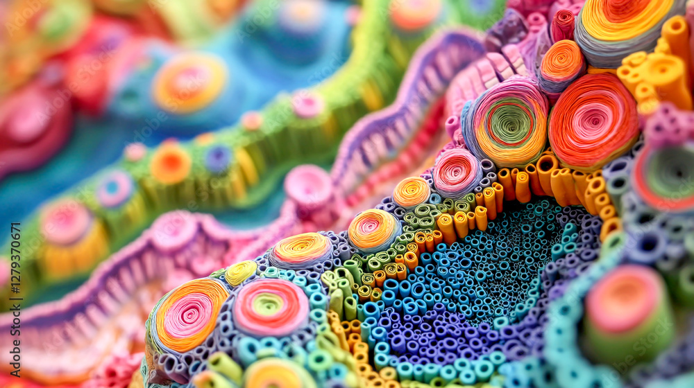 A psychedelic, mind-bending sculpture made of colorful plasticine, featuring swirling patterns and surreal shapes that blend seamlessly into an abstract landscape A psychedelic, mind-bending sculpture made of colorful plasticine, featuring swirling patterns and surreal shapes that blend seamlessly into an abstract landscape