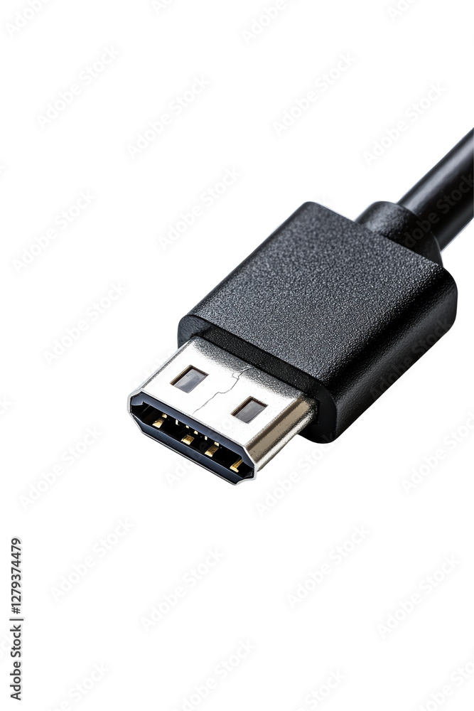 Isolated Black HDMI Connector Isolated Black HDMI Connector