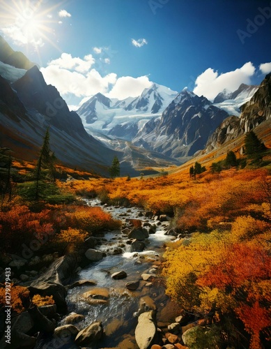 Vallée dans un massif montagneux