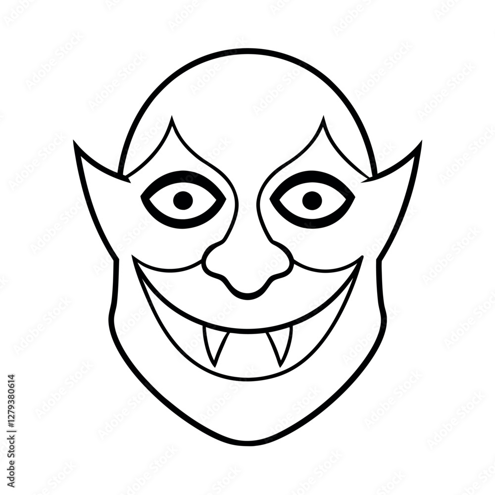 Cartoon Monster Mask Outline Vector for Fun Projects Cartoon Monster Mask Outline Vector for Fun Projects