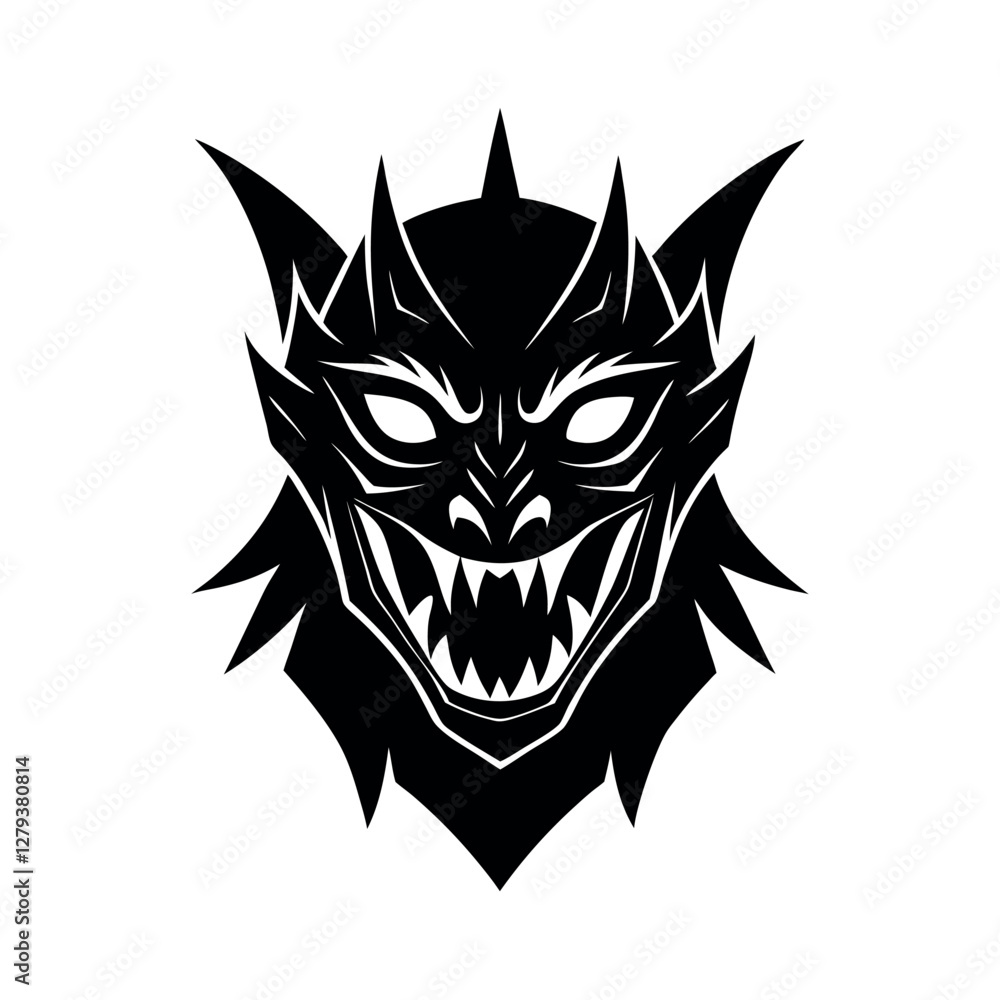 Imaginative Monster Mask Silhouette Art Imaginative Monster Mask Silhouette Art