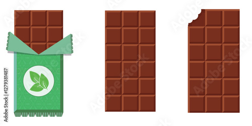 Indulgent chocolate bars ready for enjoyment and a minty fresh wrapper