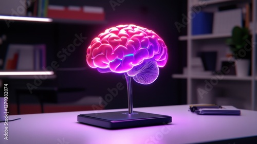 A short film showing a business leader developing AI, as the glowing digital brain evolves with each breakthrough.