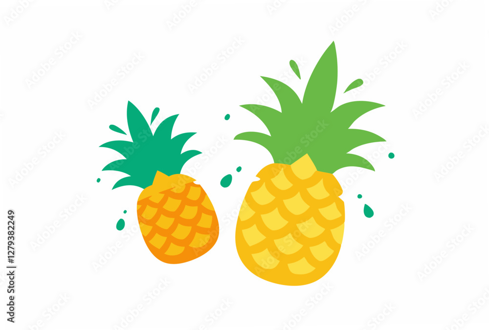 pineapple on a white background pineapple on a white background