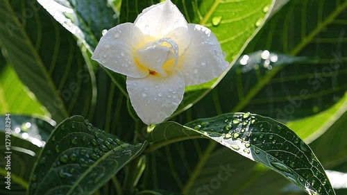 lily of the valley in the rain