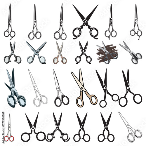 Scissors Silhouette set