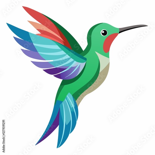 hummingbird isolated on white background