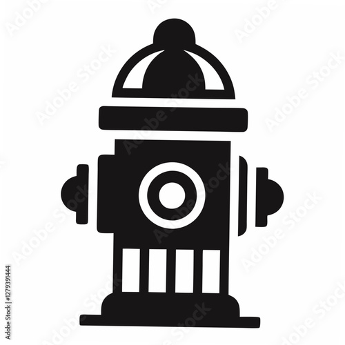 Download Fire Hydrant Silhouette Vector Icon High-Quality.