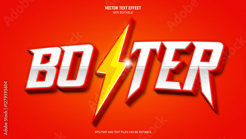Booster 3d style editable text effect