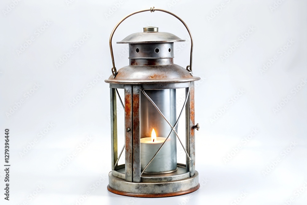 old oil lamp isolated on white background old oil lamp isolated on white background