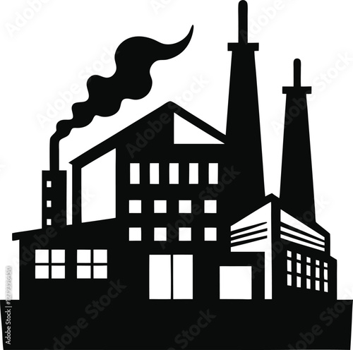 Industrial Factory Silhouette