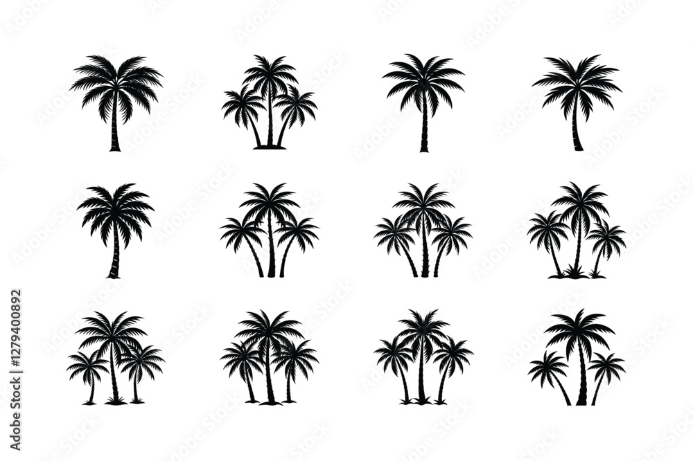 Obraz premium set of palm trees
