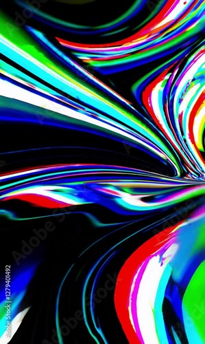 vertical video background with swirling neon glitch effects in cyberpunk style