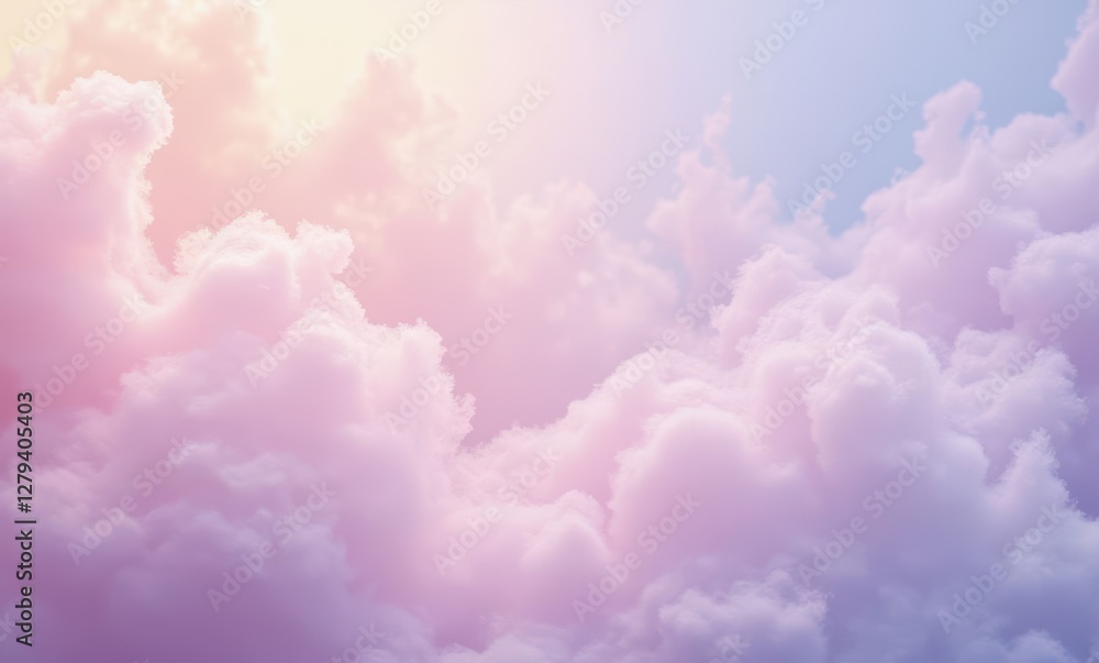 Soft pastel clouds at sunset Soft pastel clouds at sunset