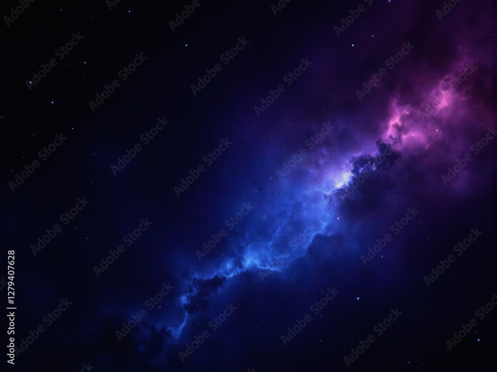 Obraz premium Cosmic Nebula with Starfield