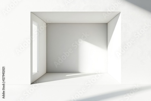 Wallpaper Mural Contemporary white box room. AI generated illustration. Torontodigital.ca