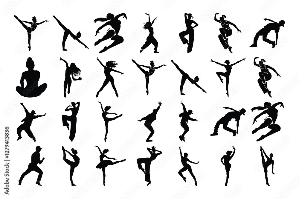 female ballet dancer, Dance icon, boy and girl dancing street dance female ballet dancer, Dance icon, boy and girl dancing street dance