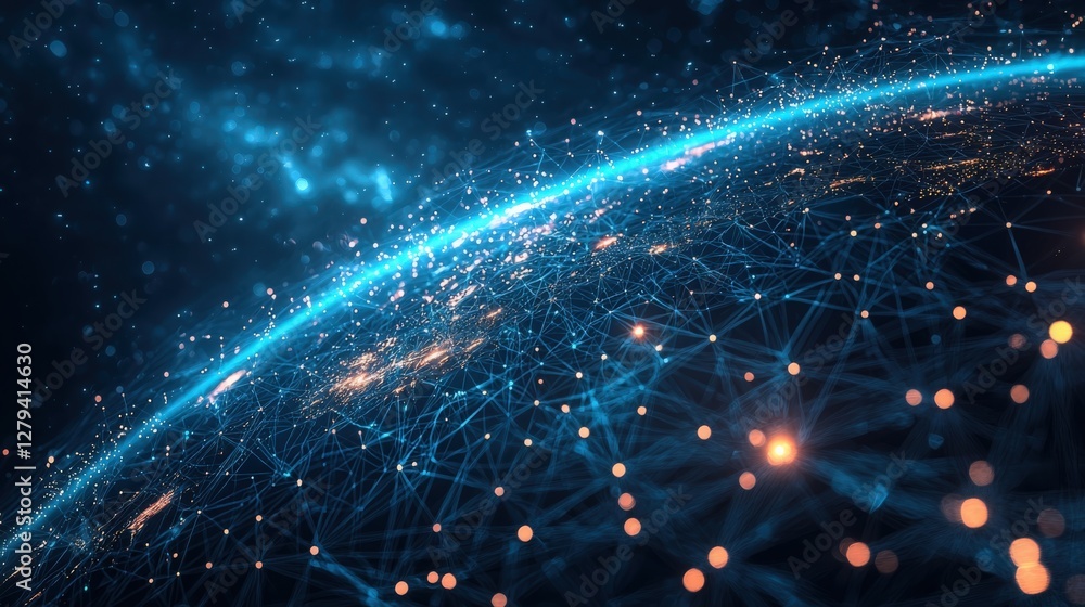 A holographic Earth with neural connections and floating data points, illuminated in deep blue and neon glow, symbolizing global networks and futuristic technology. Ideal for AI, big data A holographic Earth with neural connections and floating data points, illuminated in deep blue and neon glow, symbolizing global networks and futuristic technology. Ideal for AI, big data