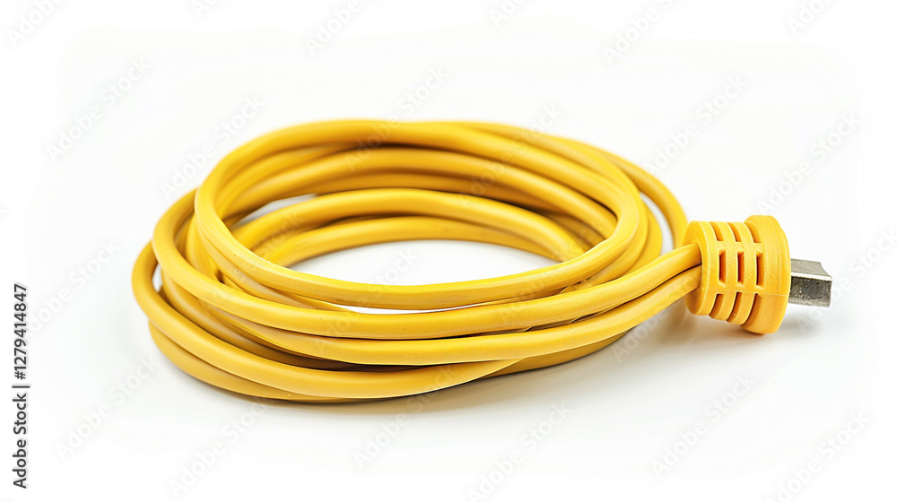 Extension Cord on an isolated white background, object focused, png, stock image, hd quality Extension Cord on an isolated white background, object focused, png, stock image, hd quality