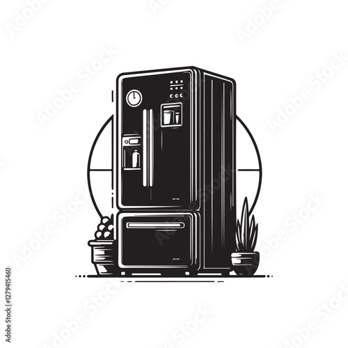 Refrigerator Vector (3).eps