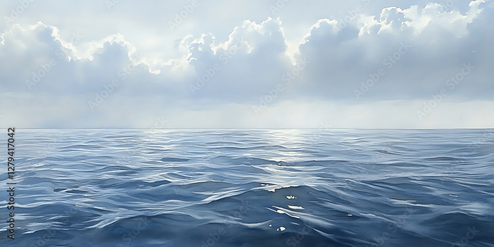 Calm Sea Under Cloudy Sky Calm Sea Under Cloudy Sky