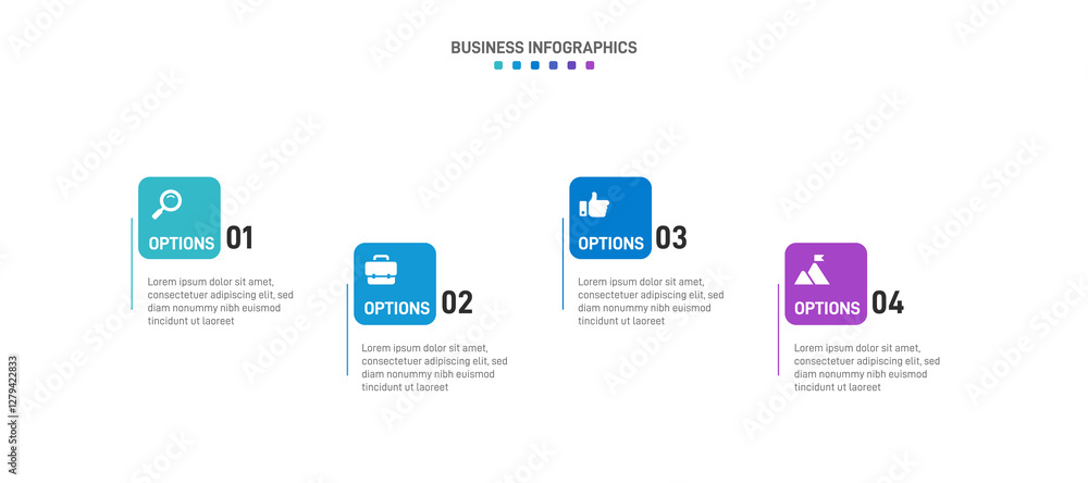 Horizontal progress bar featuring 4 arrow-shaped elements, symbolizing the four stages of business strategy and progression. Clean timeline infographic design template. Vector for presentation Horizontal progress bar featuring 4 arrow-shaped elements, symbolizing the four stages of business strategy and progression. Clean timeline infographic design template. Vector for presentation