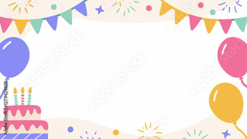 birthday card with balloons