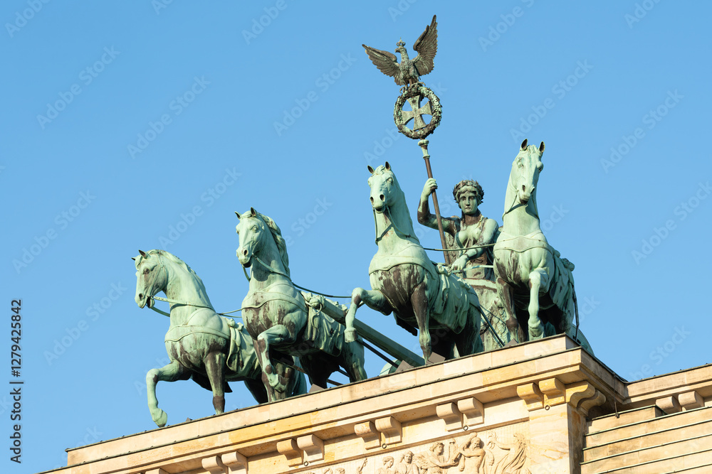 Quadriga statue on top of Brandenburg Gate