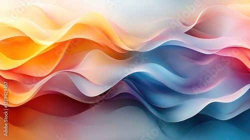 Wallpaper Mural Colorful Abstract Waves in Soft Fluid Motion Design for Backgrounds Torontodigital.ca