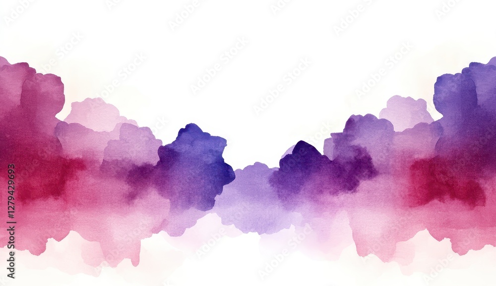 Fototapeta premium Abstract Watercolor Background Purple, Pink and Burgundy Hues