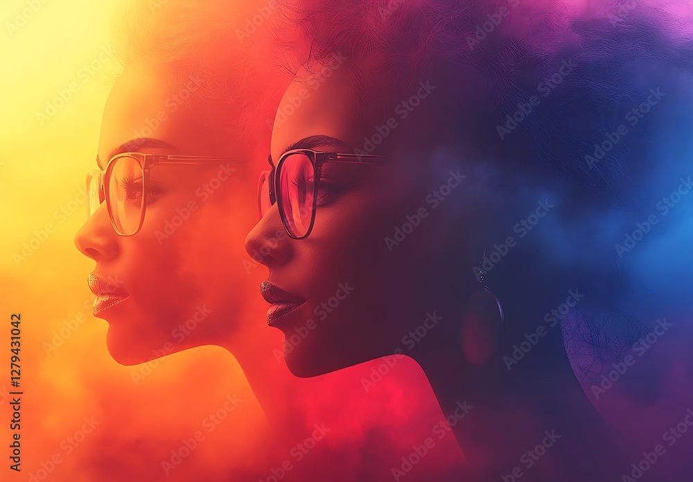 Vibrant Swirling Smoke in Orange, Purple, and Blue Vibrant Swirling Smoke in Orange, Purple, and Blue