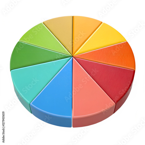 Free Download Colorful 3D round chart on transparent background. - GFXLoad