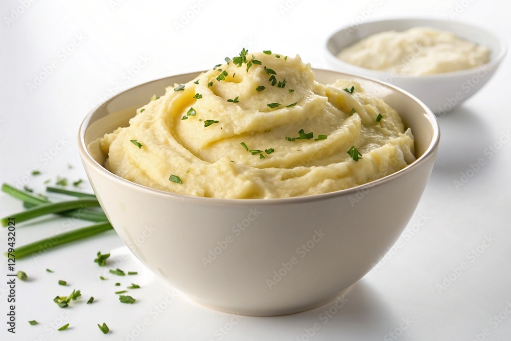 Hot Mashed Potatoes in a Deep Bowl Hot Mashed Potatoes in a Deep Bowl