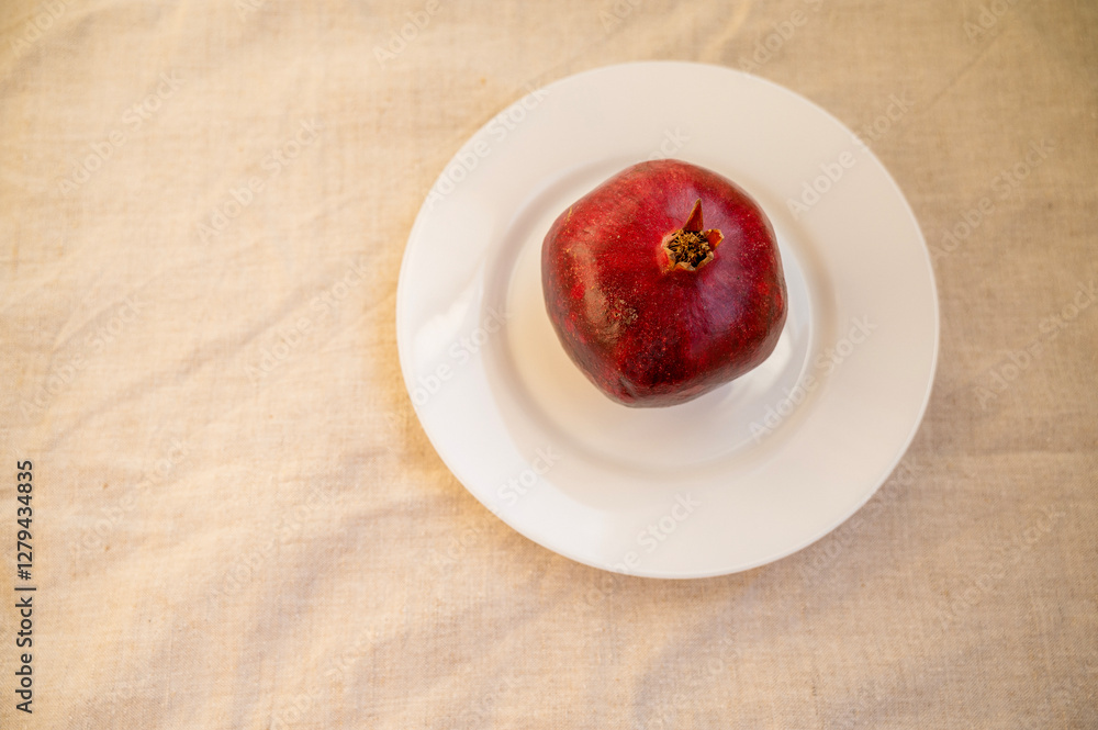 Large red ripe pomegranate fruit Large red ripe pomegranate fruit