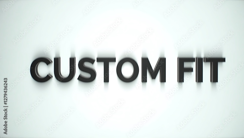 Unique typography emphasizing the concept of custom fit in a modern style Unique typography emphasizing the concept of custom fit in a modern style