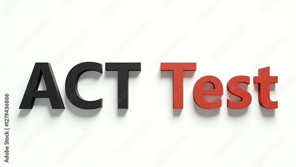 ACT test preparation materials displayed on a clean background ACT test preparation materials displayed on a clean background