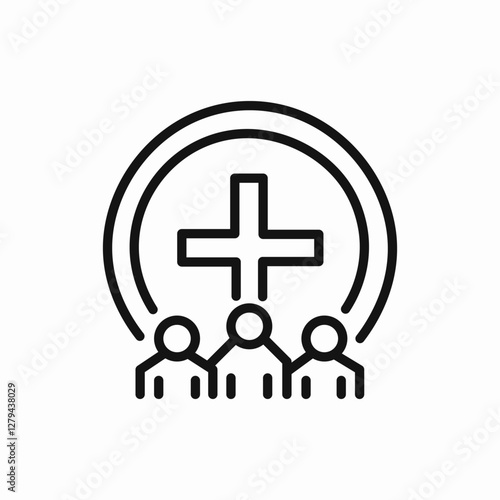 group of doctors icon vector sign