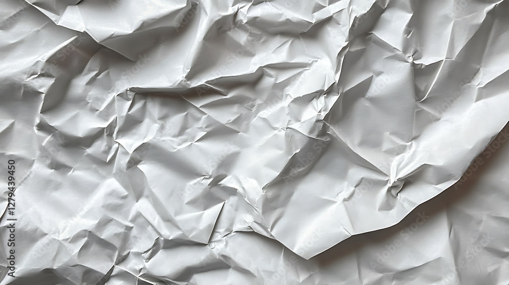 Obraz premium Crumpled White Paper Texture (2)