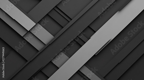 Monochrome Minimalist Abstract Geometric Background photo