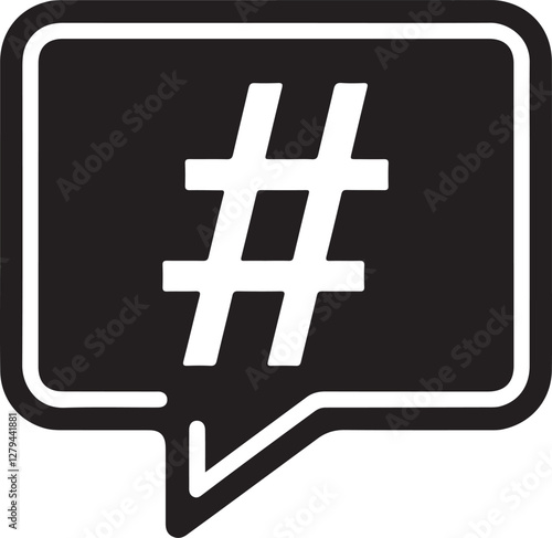 massage icon with hash