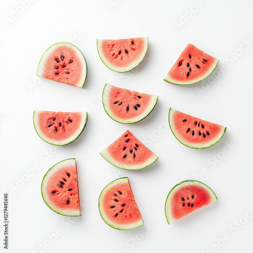 watermelon slice isolated on white background