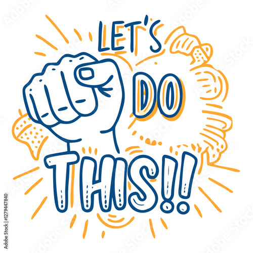 "Let's Do This" action-oriented motivation icon