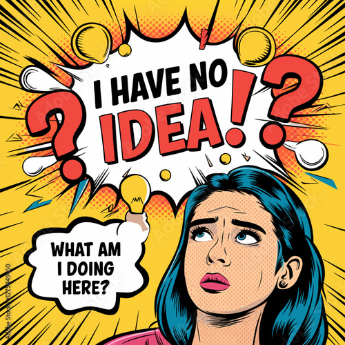 "I Have No Idea" comic-style reaction icon