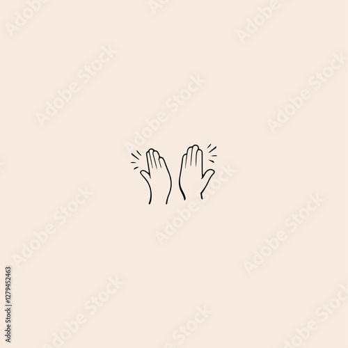 Two Hands Giving a High Five icon flat vector design. 