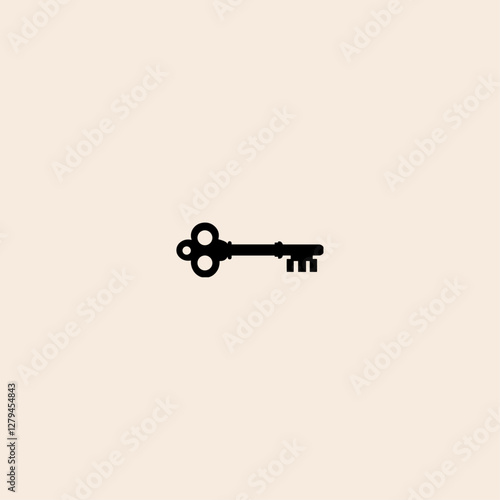 Key icon flat vector design. 