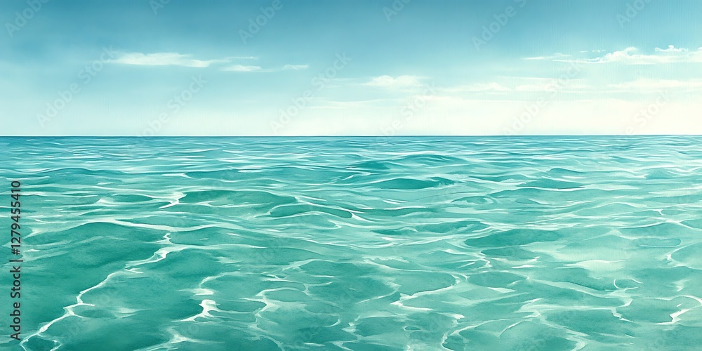 Obraz premium Calm Turquoise Ocean Horizon