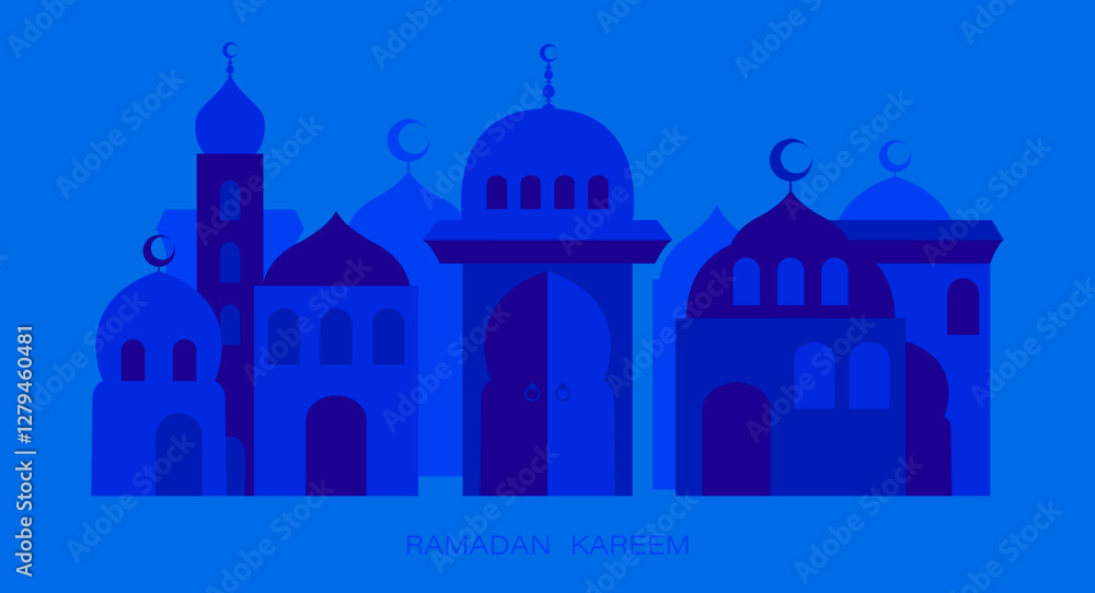 Eid Mubarak, Ramadan Kareem banner, greeting card, poster design modern style Eid Mubarak, Ramadan Kareem banner, greeting card, poster design modern style