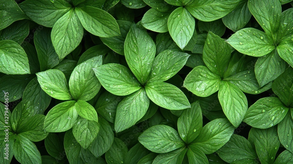 Lush green leaves, close-up, nature, vibrant backdrop Lush green leaves, close-up, nature, vibrant backdrop