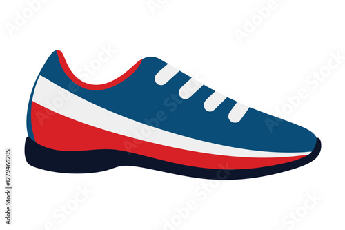 Running track shoes vector art illustration