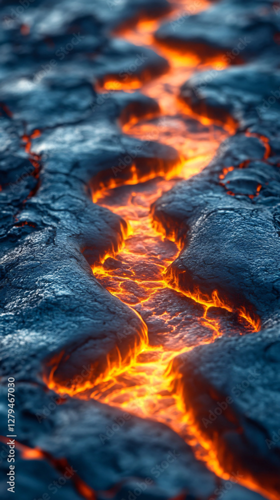Fiery Landscape: The Dramatic Scenery of a Volcanic Eruption Fiery Landscape: The Dramatic Scenery of a Volcanic Eruption